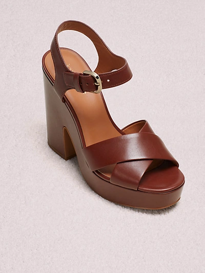 Shop Kate Spade Grace Platform Sandals In Cinnamon Spice