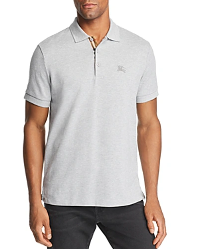 Shop Burberry Hartford Regular Fit Polo Shirt In Pale Gray