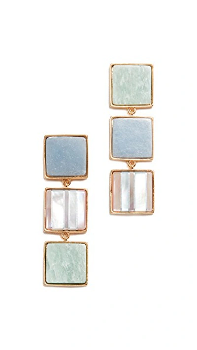 Shop Lizzie Fortunato Trease Island Earrings In Green/blue