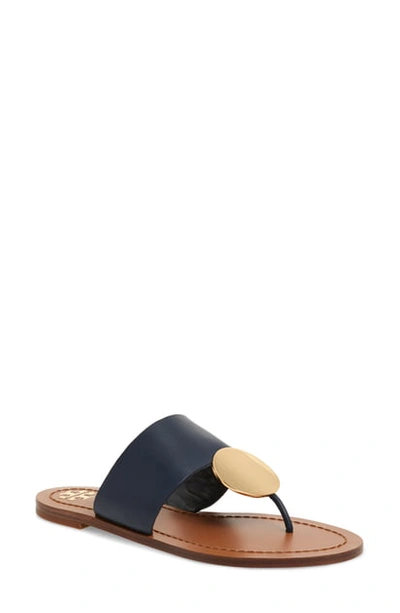 Shop Tory Burch Patos Sandal In Ink Navy/ Gold