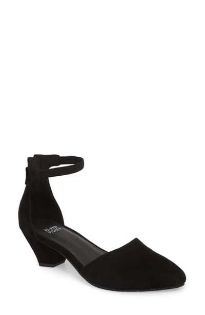 Shop Eileen Fisher Just Open Sided Pump In Black Suede