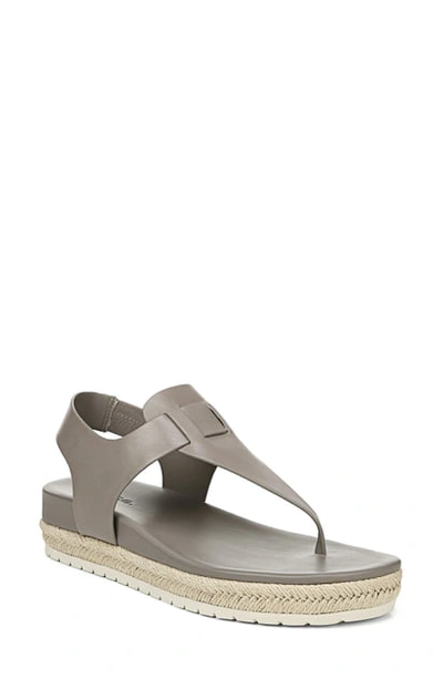 Shop Vince Flint Espadrille Thong Sandal In Light Woodsmoke