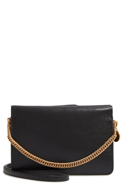 Shop Givenchy Cross 3 Leather Crossbody Bag - Black