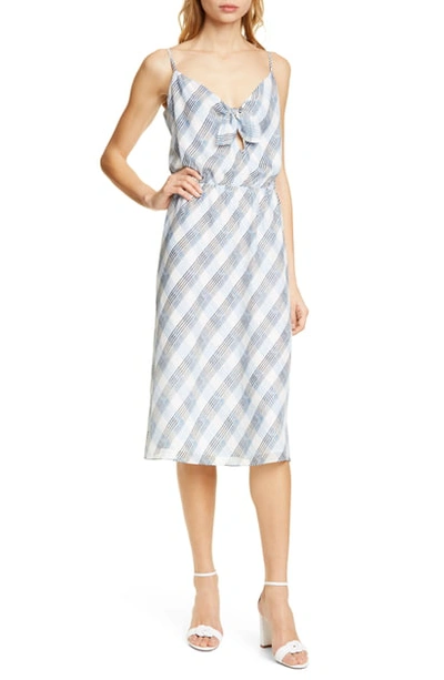 Shop Joie Abiah Front Tie Silk Dress In Porcelain