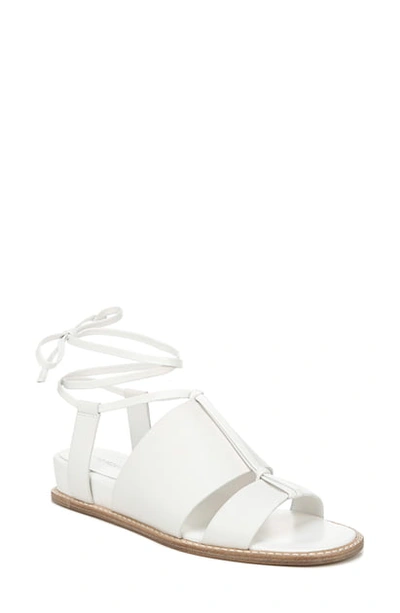 Shop Vince Forster Strappy Ankle Wrap Sandal In Ivory Leather
