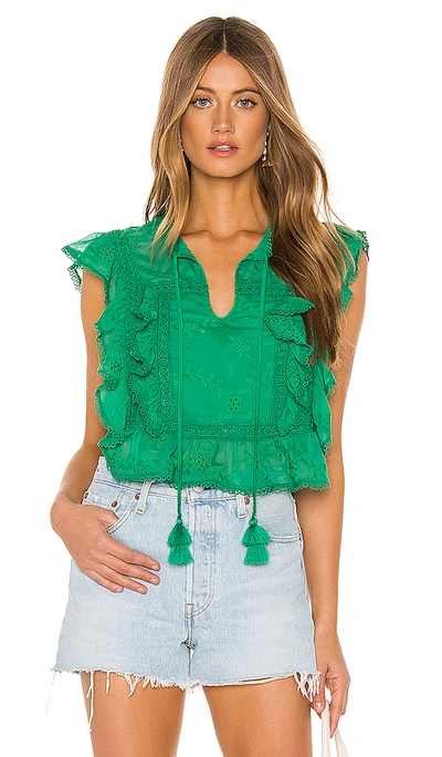 Shop Tularosa Cole Blouse In Green.