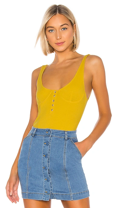 Shop Lovers & Friends Gabby Bodysuit In Yellow