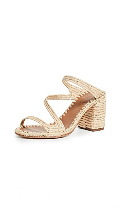 Shop Carrie Forbes Salah Heeled Mules In Natural