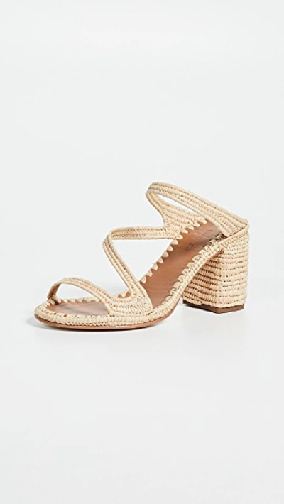Shop Carrie Forbes Salah Heeled Mules In Natural