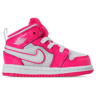 Shop Nike Jordan Girls' Toddler Air 1 Mid Casual Shoes In Pink