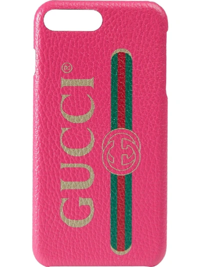 Gucci Print Iphone 8 Plus Case - Pink | ModeSens