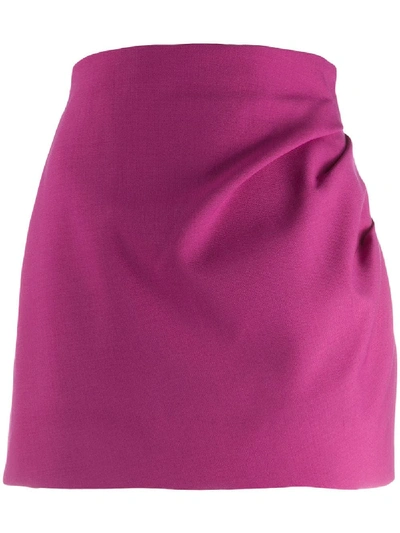 Shop Jacquemus Gathered Side Mini Skirt - Pink