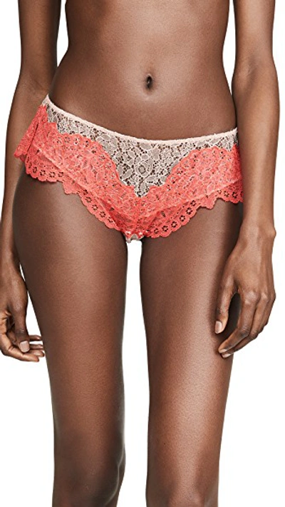 Shop Kiki De Montparnasse Thong Briefs In Neon Rouge