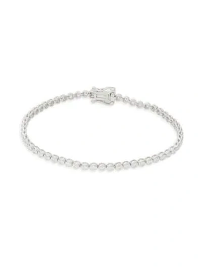 Shop Saks Fifth Avenue Women's 14k White Gold & Diamond Bracelet