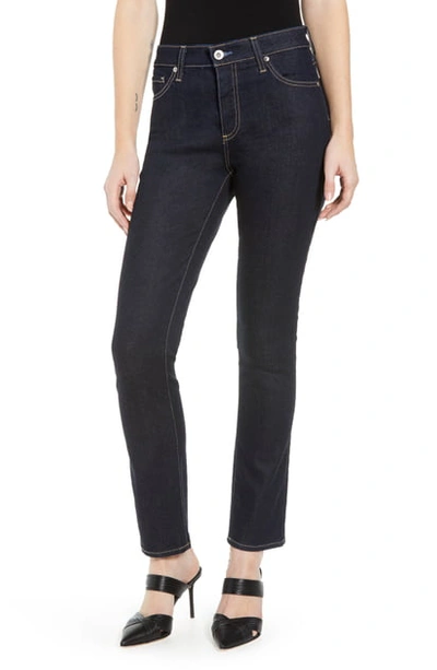 Shop Ag Mari High Waist Slim Straight Leg Jeans In Indigo Spring