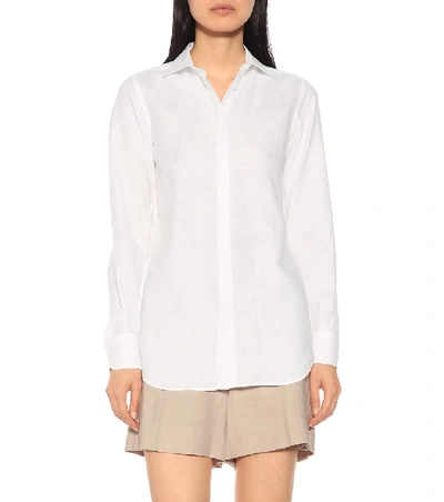 Shop Loro Piana Kara Linen Shirt In White