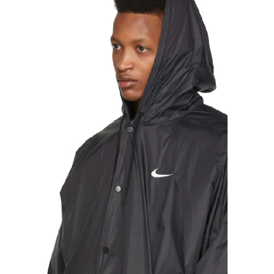 Shop Nike Black Fear Of God Edition Nylon Parka In 010 Black