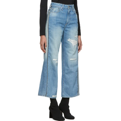 Shop Rag & Bone Rag And Bone Blue Ruth Super High-rise Zipper Jeans