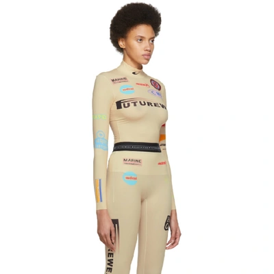 Shop Marine Serre Tan Tight F1 Turtleneck In Formula 1