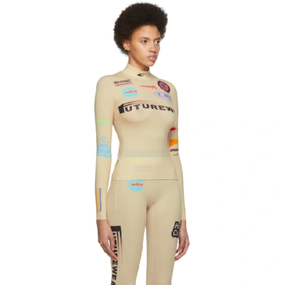 Shop Marine Serre Tan Tight F1 Turtleneck In Formula 1