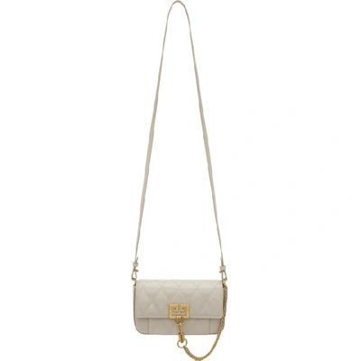 Shop Givenchy Beige Diamond Mini Pocket Bag In 101 Natural