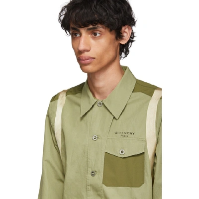 Shop Givenchy Green Army Shirt In 330 Palegrn
