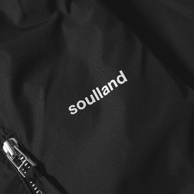 Shop Soulland Nylon Zip Track Jacket In Black