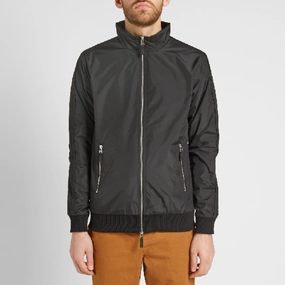 Shop Soulland Nylon Zip Track Jacket In Black