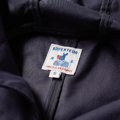 Shop Arpenteur Sportive Hooded Jacket In Blue
