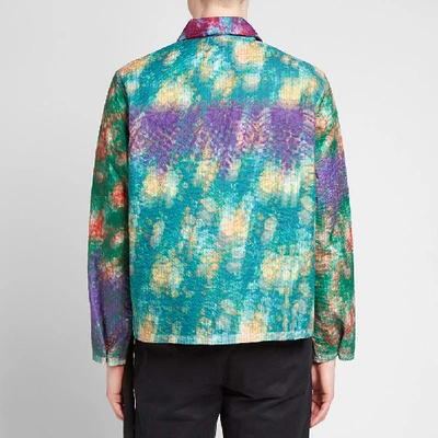 Shop Craig Green Vibrating Floral Line Stitch Worker Jacket In Purple