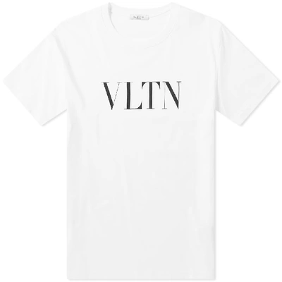 Shop Valentino Logo Tee In White