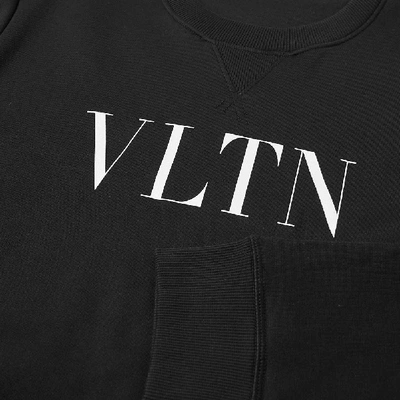 Shop Valentino Vltn Logo Crew Sweat In Black