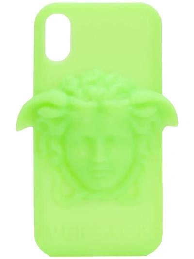 Shop Versace Medusa Iphone X Case - Green