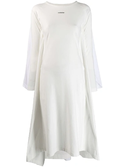 Shop Ambush Batwing Sleeve Jersey Dress - White