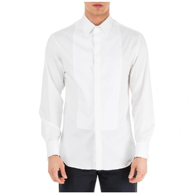 Shop Emporio Armani Men's Long Sleeve Shirt Dress Shirt In White