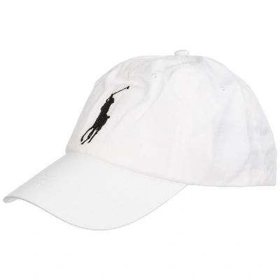 Shop Ralph Lauren Adjustable Men's Cotton Hat Baseball Cap In White