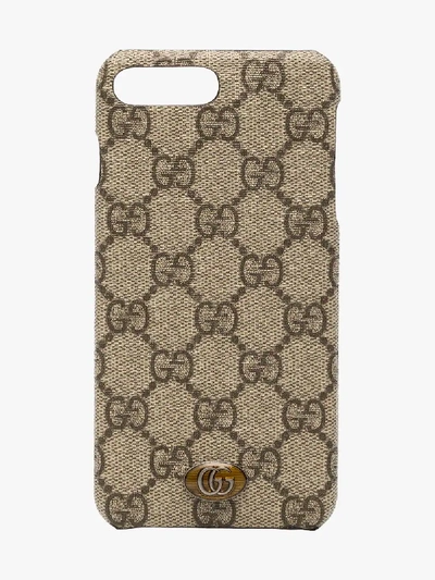 Shop Gucci Brown Ophidia Iphone 8 Plus Case