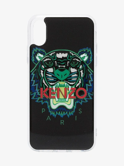 Shop Kenzo Multicoloured Tiger Logo Print Iphone X Case