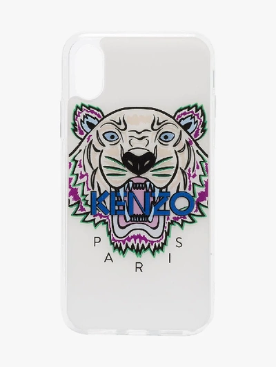 Shop Kenzo White Tiger Iphone X Case In Multicoloured