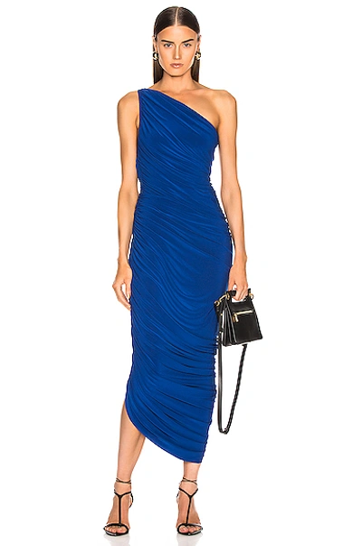 Shop Norma Kamali Diana Dress In Berry Blue