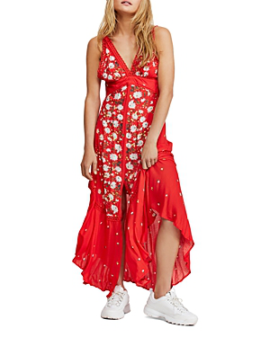 Free People Paradise Floral-print Maxi Dress In Red | ModeSens
