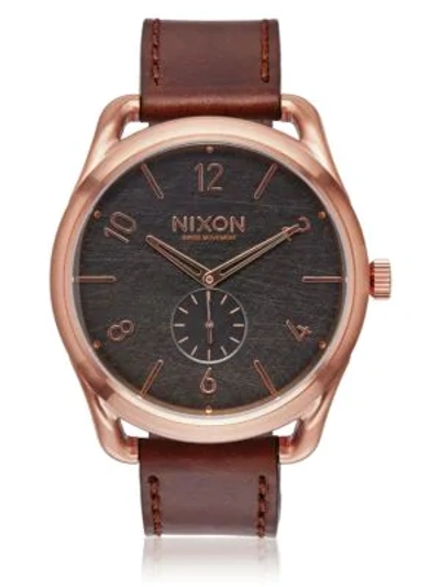 Shop Nixon C45 Stainless Steel Watch In Rose Gold