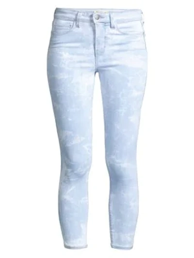 Shop L Agence Margot High-rise Crop Skinny Tie Dye Jeans In Abyss