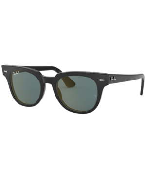 Ray Ban Meteor 50mm Polarized Wayfarer Sunglasses Black Blue Mirror Modesens