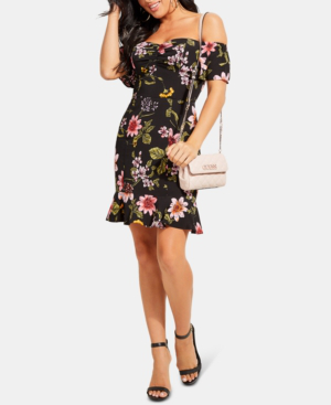 guess black off the shoulder dress