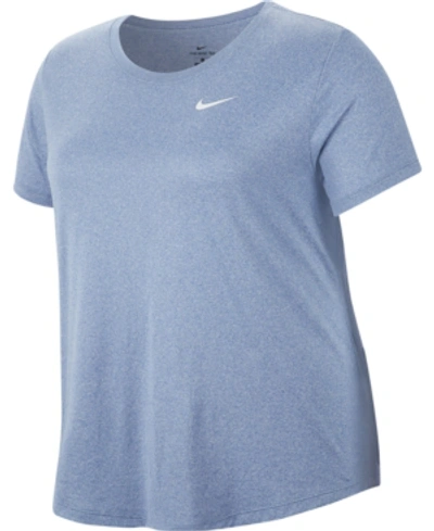 Shop Nike Plus Size Dry Legend T-shirt In Indigo Storm