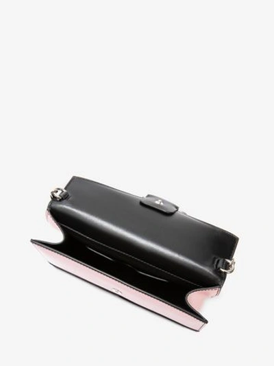 Shop Alexander Mcqueen Small Pin Bag In Black/blush Pink