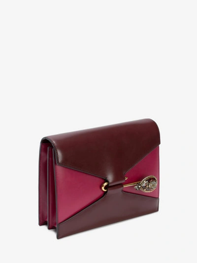 Shop Alexander Mcqueen Pin Bag In Velvet Red/dahlia
