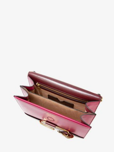 Shop Alexander Mcqueen Pin Bag In Velvet Red/dahlia