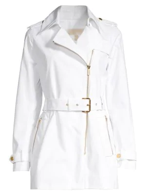 michael kors white trench coat